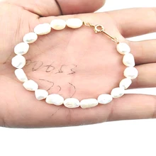 Ручной работы натуральный браслет с жемчужинами в стиле барокко для женщин модные ювелирные изделия Модные маленькие бисерные браслеты женские повязки Dames