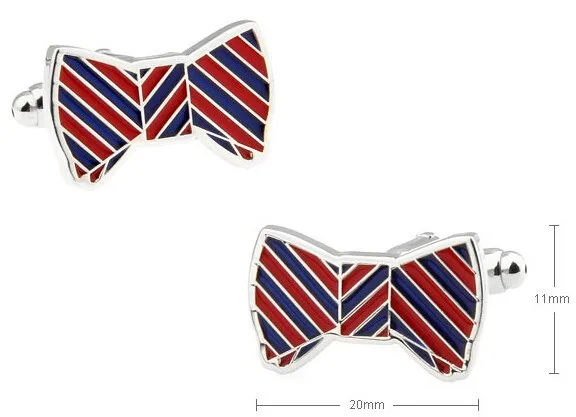 Free shipping new arrival Fashion Cuff Link anti-oxidation copper novelty bow tie design wedding cufflink wholesale&retail