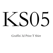 KS05 футболка с узором в стиле граффити
