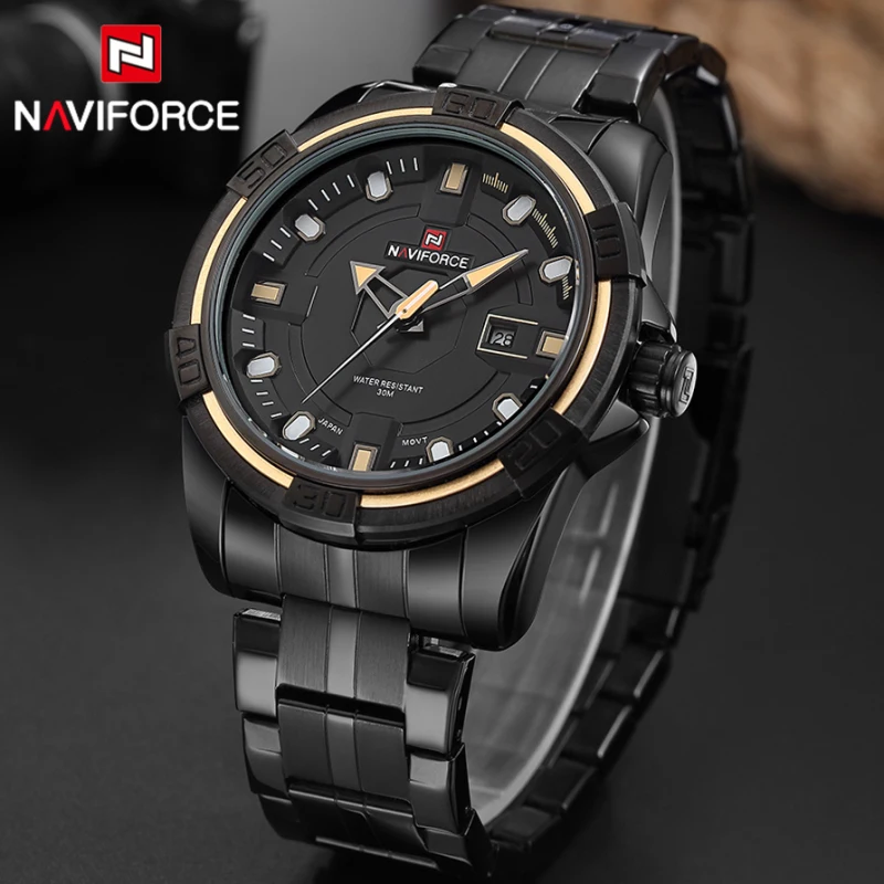 Prix pour NAVIFORCE Hommes Marque De Luxe En Acier Plein Armée Militaire Montres Hommes de Quartz Heure Horloge Montre Sport Montre-Bracelet Relogio Masculino Prix pour NAVIFORCE Hommes Marque De Luxe En Acier Plein Armée Militaire Montres Hommes de Quartz Heure Horloge Montre Sport Montre-Bracelet Relogio Masculino