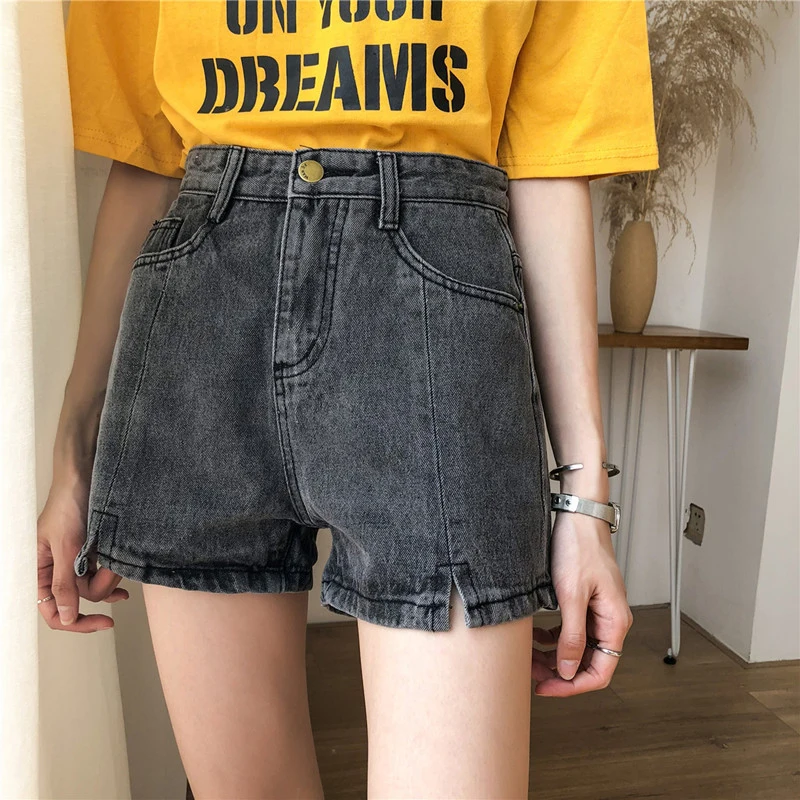 

2019 Summer Women's Shorts Paragraph Loose High Waist Denim Short Paragraph Casual Tide Brand Denim Short Paragraph QQ310