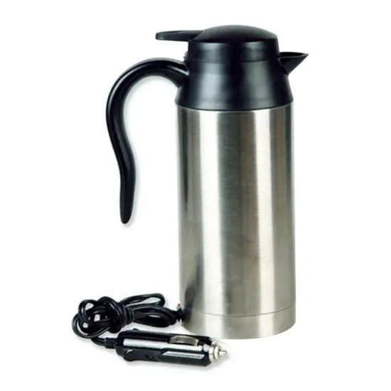 

Universal 24V 750ml Stainless Steel In-Car Electric Kettle With Cigarette lighter Vehicular Travel Hot Water For Car