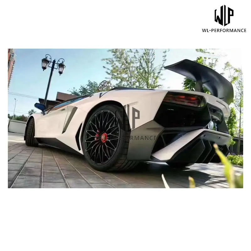 LP700 к LP750 стекловолокно передний бампер задний спойлер для Lamborghini Aventador LP750-4 Superveloce автомобильный Стайлинг 11-15