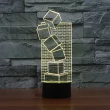 3D Illusion Colorful LED Table Lamp Touch Cool Style Night Light Christmas Prank Gifts Romantic Holiday Cute Creative Gadget lynette eason holiday illusion