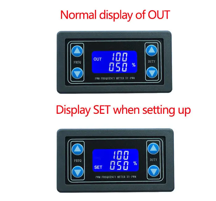Digital LCD display PWM pulse frequency duty ratio 1HZ~150KHZ adjustable Square wave rectangular signal generator | Электроника