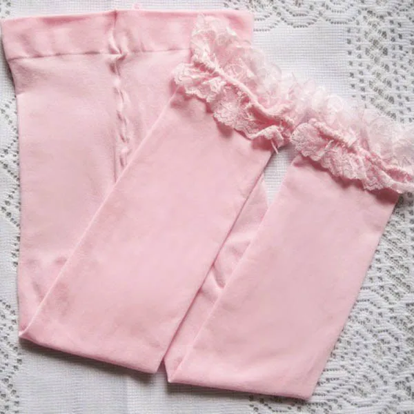 Бархатные леггинсы для маленьких девочек для детей ясельного возраста колготки для детей 5-9 лет - Цвет: Розовый