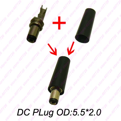100 шт.-500 шт. высокое качество DC Jack Женский Мощность разъем зарядки клеммное pin2.0* 5.5 DC разъем dc-022c