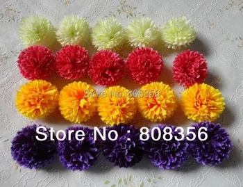 

100pcs Dia.5cm/1.97" 7 layers Artificial Simulation Hydrangea Carnation Flower Heads Wedding Chistmas Party Decoration