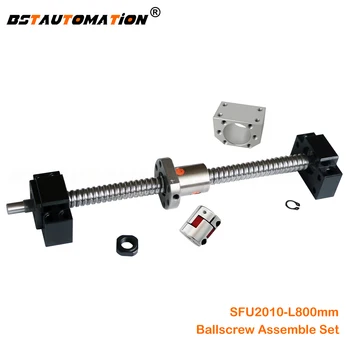 

Ball screw Set SFU2010 800mm with end machined 2010 Ball Nut Housing Bracket BK15 BF15 Bearing Support Motor Shaft Coupling