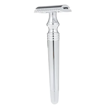 

Double Edge Safety Handle Razor SHAVING RAZOR Barber Tools Hair Razor and Blades Antique Silver Stainless Steel Shaving Knife