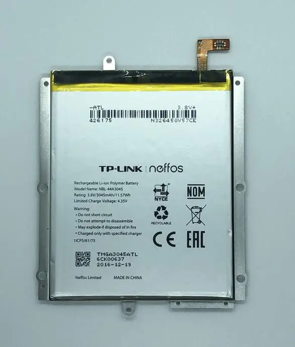 GeLar 3045 mAh/11.57Wh 3 8 V NBL 44A3045 запасная батарея для neffos C5 Max TP702A B C E Batterie|Аккумуляторы