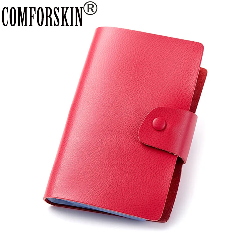

2016 Genuine Leather Unisex Credit Card Holders Multi-function Large Capacity 120 Pages Card Wallet Case