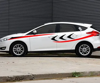 

Car Racing Arrow Stripes Door Decal for Foucs Vinyl Auto Side Stickers ZC1045
