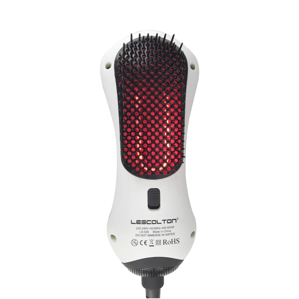2-in-1 Negative Ion Hair Straighter Detangling Dryer Brush Infrared Hair Dryer Detangle Dry Heat Hair Blower Comb Styling Tools (7)