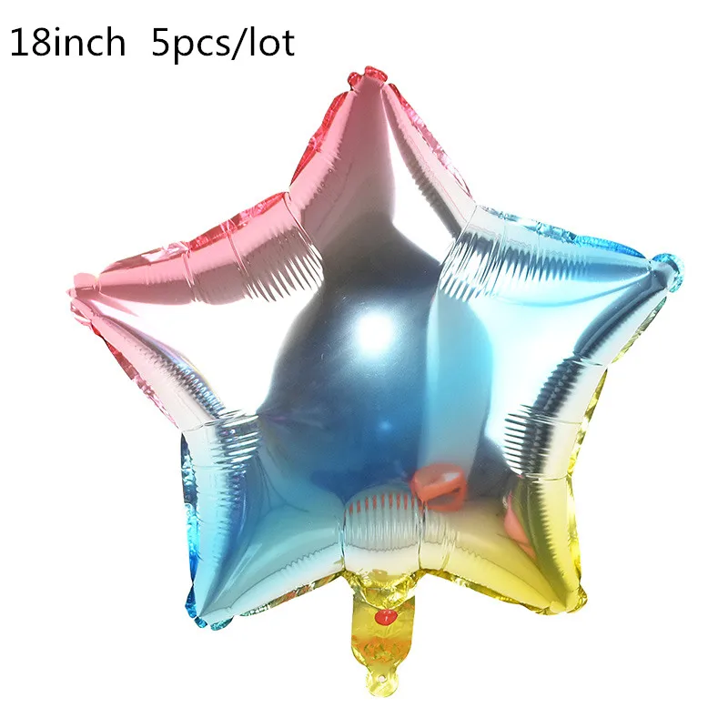 32 дюйма градиентный цветной цифровой фольгированный шар на день рождения, свадьбу, вечеринку, украшение, Звездный Радужный цветной шар, принадлежности для детского душа - Цвет: star