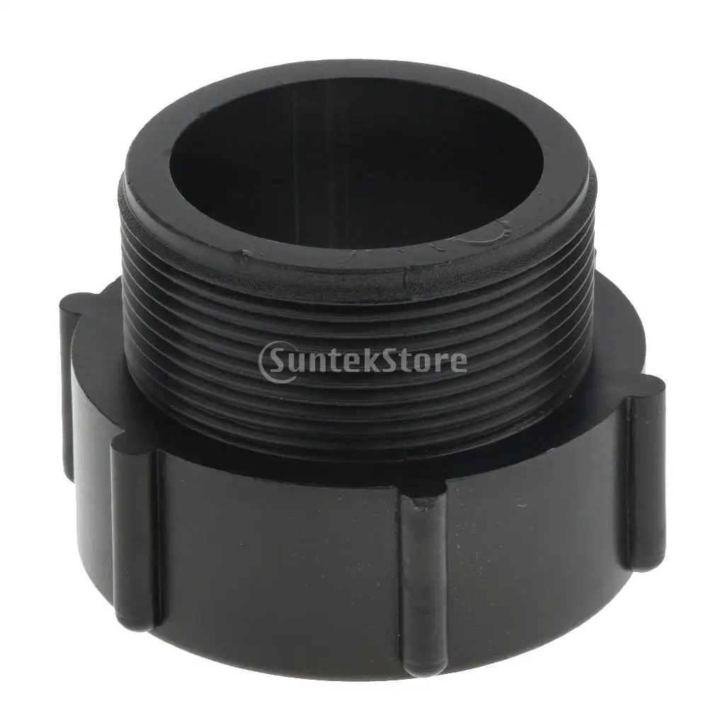 Solid 2' IBC Tote Tank Valve Adapter for DN50 BSP Thread Hose Pipe Plastic, Coarse Thread to Fine Thread