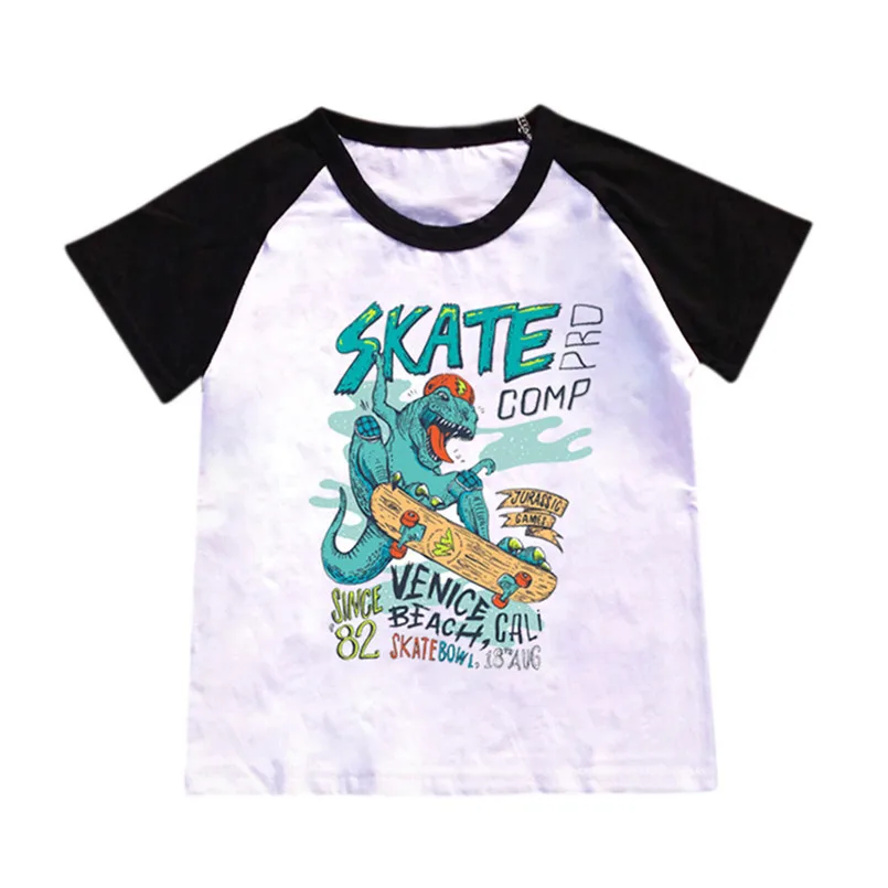 The new fashion cute design  Kids Bady Boy Cartoon Hot Style Dinosaurs Pattern T-shirt Bottoming Shirt Tops #4A04 (1)