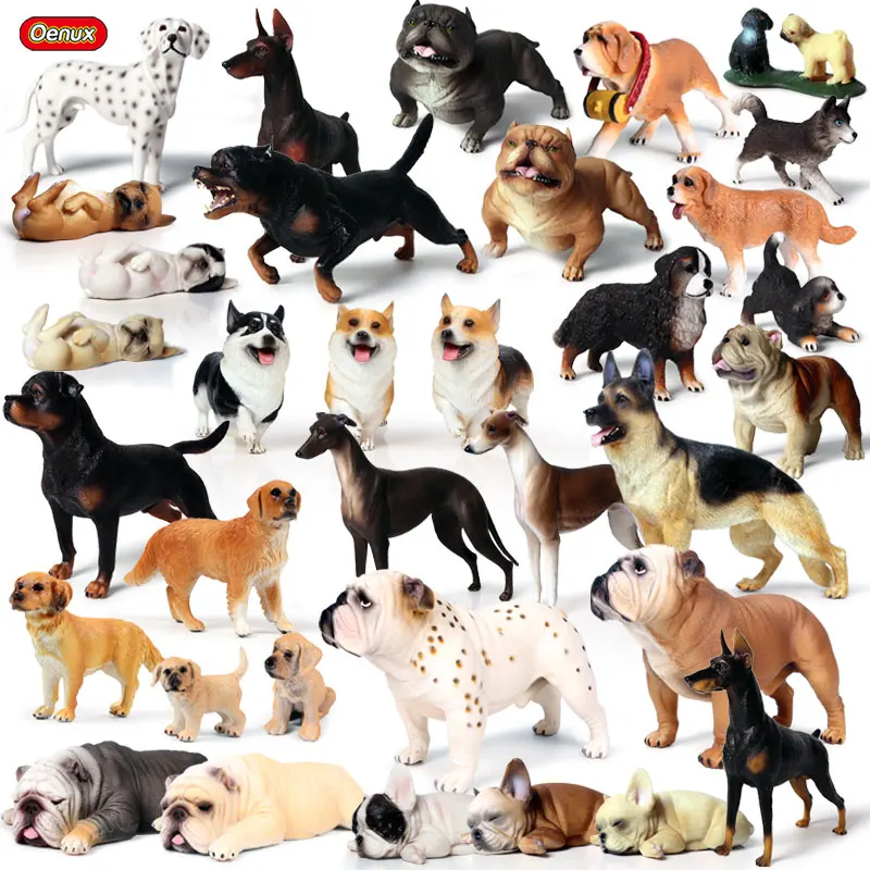 Oenux, новинка, большая собака, животное, моделирование, бультерьер, Ротвейлер, корги, Шиба, Ину, хулиган, фигурки для собак, ПВХ, милые игрушки для домашних животных