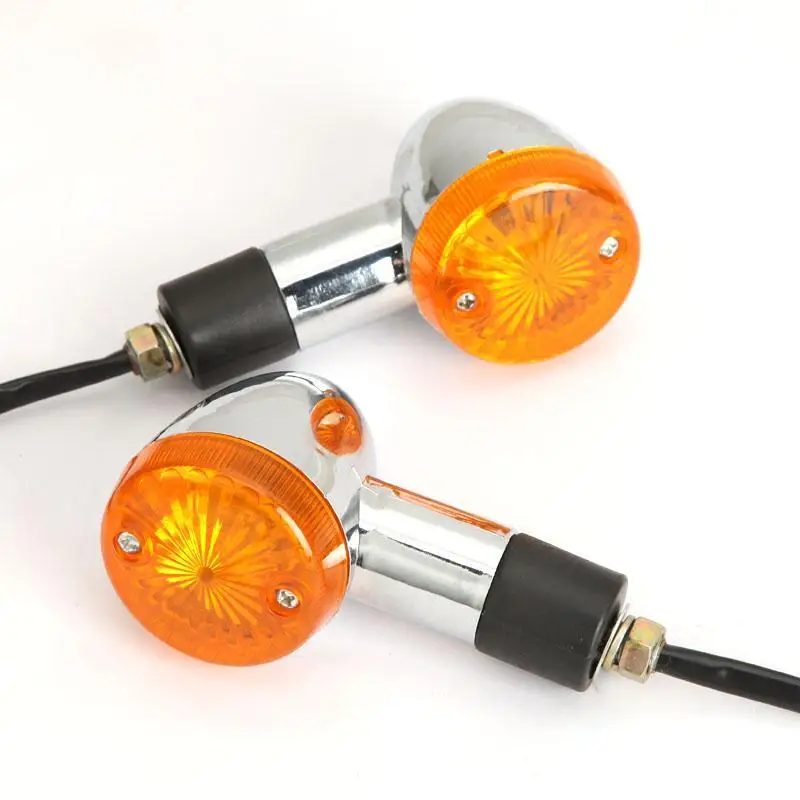 2PCS Bullet Universal Motorcycle Turn Signal Light Bulb Indicator Amber Blinker Flash For Suzuki