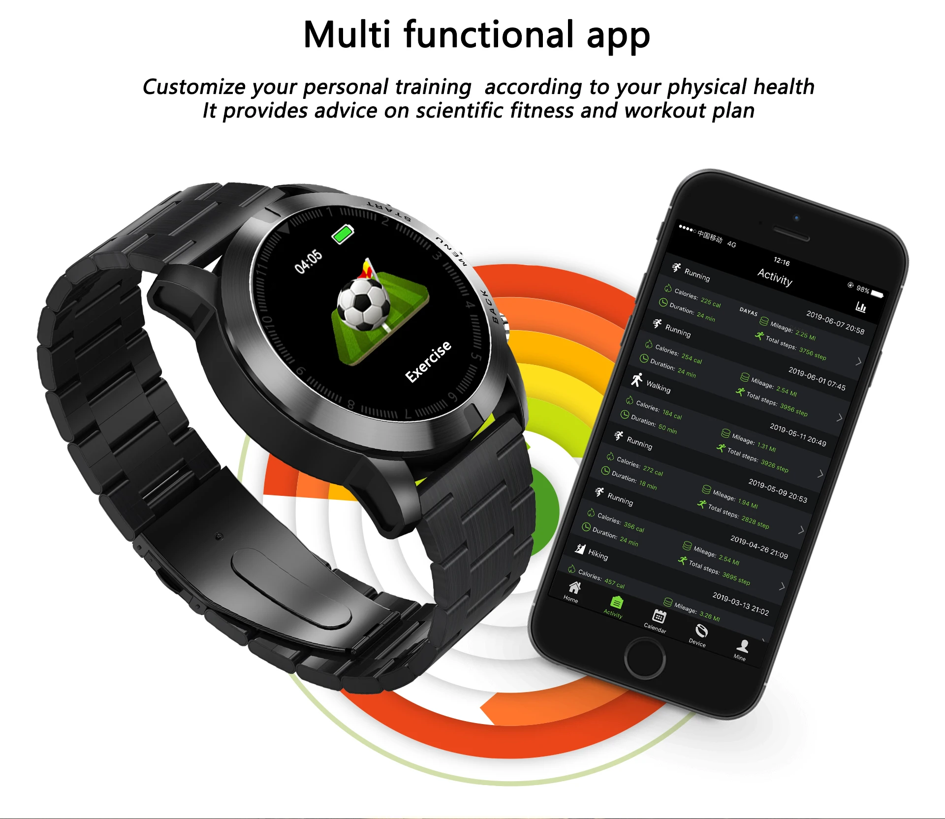 S10 Смарт-часы для мужчин и женщин IP68 Водонепроницаемые Bluetooth 4,2 умные часы мониторинг сердечного ритма компас спортивные часы для Android iOS