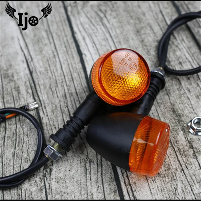 

1 set 4 PCS retro motorbike flasher black Front rear blinker moto indicator for honda yamaha harley motorcycle turn signal light