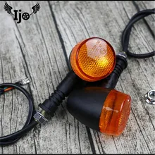Conjunto 1 rbike 4 pcs retro moto moto indicador blinker flasher preto Dianteiro traseiro para honda yamaha harley moto rcycle transformar a luz do sinal