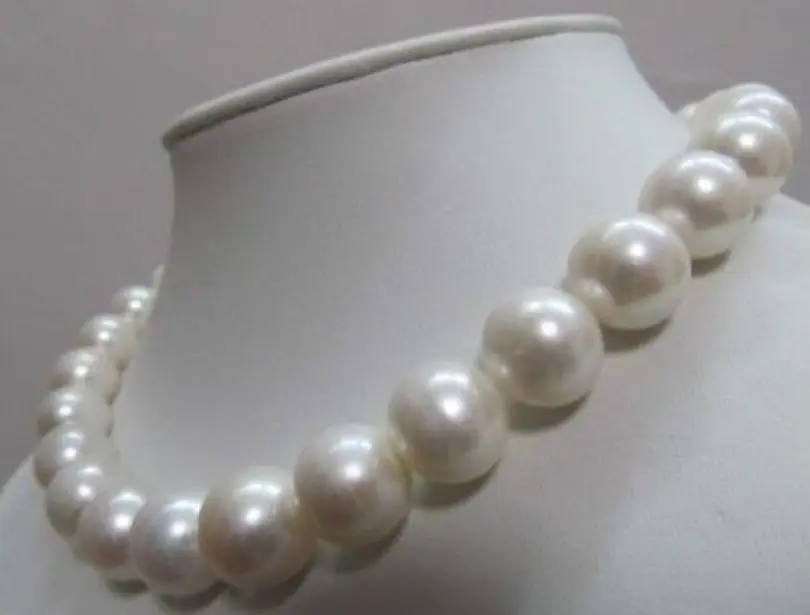 

Hot sale new Style >>>>>Huge 11-12mm AAA SOUTH SEA WHITE PEARL NECKLACE 18''