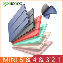Funda para iPad Mini 4 3 2 1 caso de cuero de la PU de silicona suave triple soporte Auto cubierta inteligente para iPad Mini 2 Funda(China)