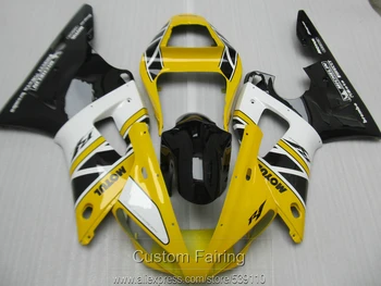 

High quality molding fairing kit for Yamaha R1 00 01 yellow white black fairings set YZF R1 2000 2001TS38