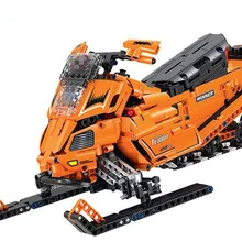 Технический снегоход «Snow» мотоцикл строительные блоки кирпичи лучшие игрушки подарки для детей