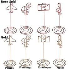Модный держатель карточки с именем гостя романтичный узор Фламинго заколки для заметок настольная декоративная подставка для фотографий Свадебные принадлежности