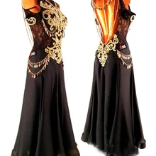 Выполненное по заказу клиента черное шифоновое платье для латинских танцев белое платье с кисточками для латинских танцев