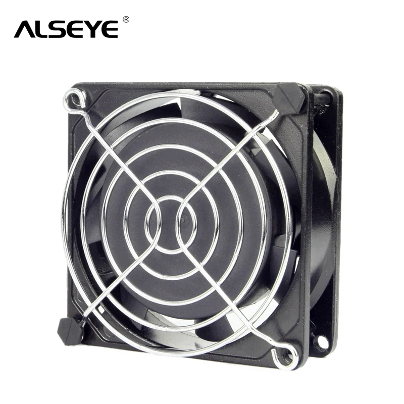 Alseye AC 220/240V вентилятор охлаждения 80 мм два шариковый подшипник вентилятора с крышкой 50/60 Гц 2600 об./мин. из металла рама 8 см охлаждающих вентиляторов переменного тока