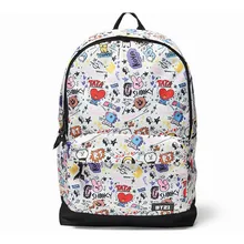 Bt21 Фирменный Рюкзак Bts персонаж Графический сетчатый рюкзак школьная книга дорожная сумка бесплатная доставка