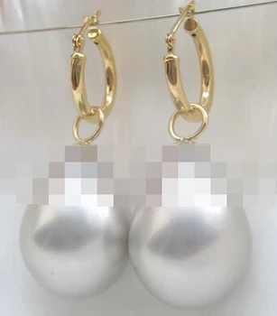 

shitou 00732 Beautiful gray drip sea shell pearl earring - 14k discount 40%
