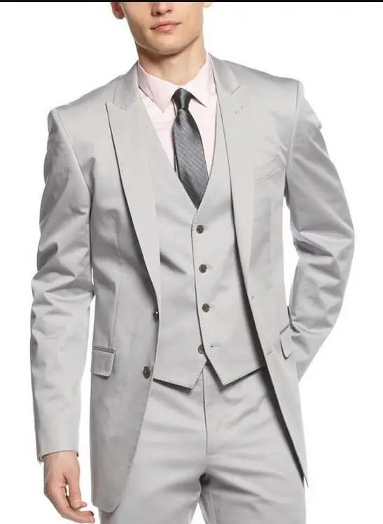 Two-Buttons-Silver-Groom-Tuxedos-Notch-Lapel-Best-Man-Groomsmen-Men-Wedding-Suits-Bridegroom-Jacket-Pant