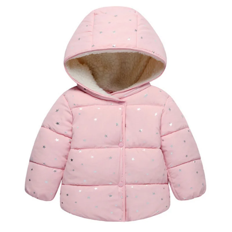 

2018 New Autumn Winter Boys Girls Jacket Warm Hooded Outerwear Children Coat Kids Clothing 2-5Y