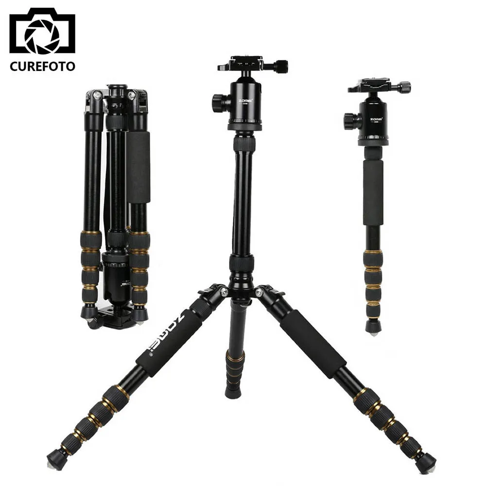 

ZOMEI Professional Portable Z699 Aluminum Tripod for DSLR Camera Camcorder Travel Tripod Stand Removable Monopod with Ball Head