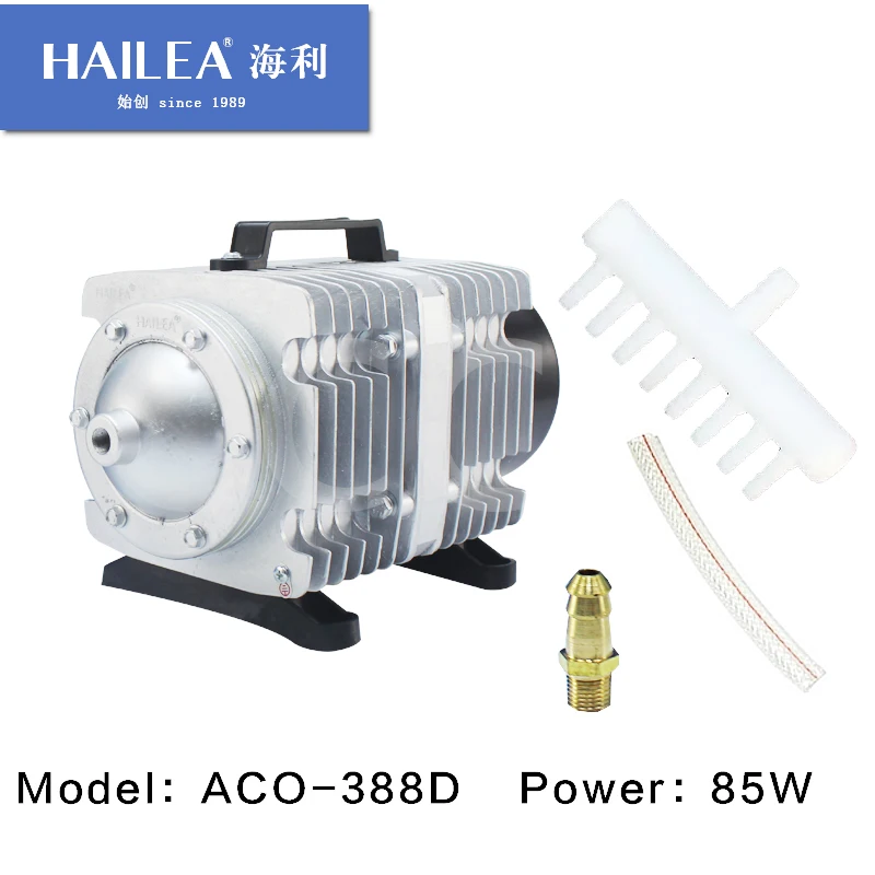 

85W 0.035 Mpa NEW Hailea ACO-388D ACO388D Electromagnetic Aquarium Air Compressor Pump 90L/min Air Pump for CO2 Laser Engraving