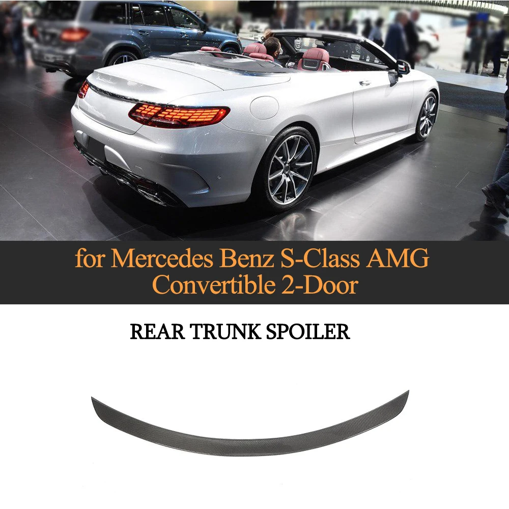 Углеродное волокно для Mercedes Benz S Class AMG задний спойлер Кабриолет 2 дверь 2016 2018