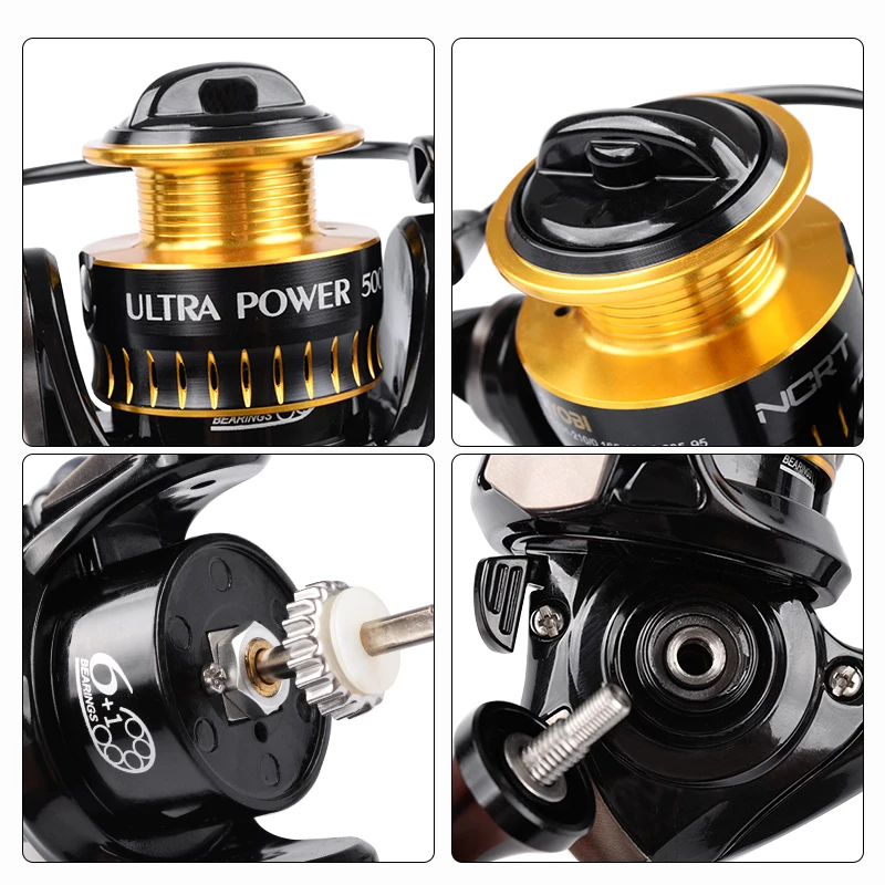 Рыболовная спиннинговая катушка RYOBI ULTRA POWER 500/800/1000 передаточное число 6 + 1BB