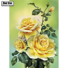 Полный квадратный алмаз 5D DIY Алмазная картина фото на заказ "желтые цветы" 3D вышивка крестиком Мозаика Декор