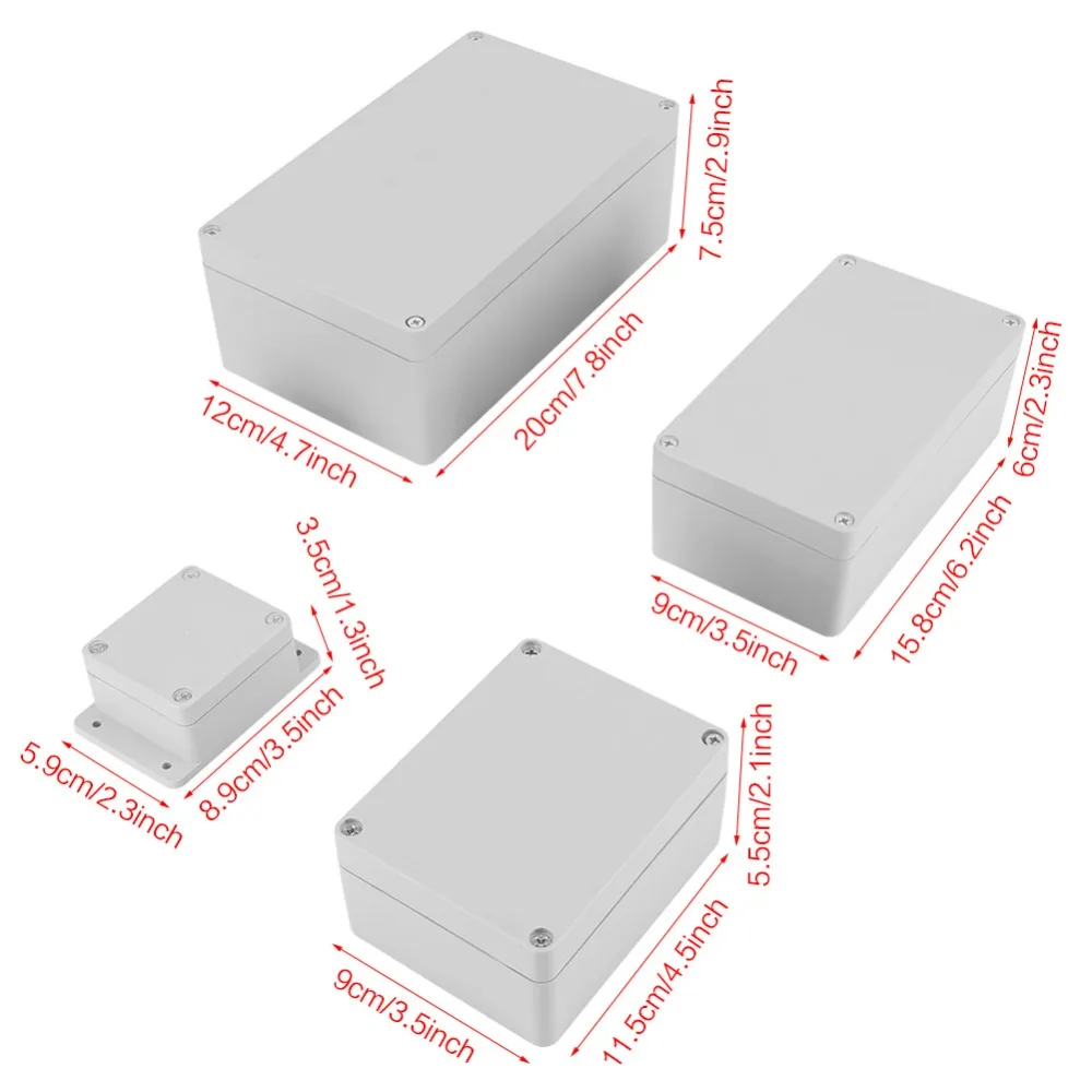 Водонепроницаемый пластиковый корпус коробка электронный проект инструмент чехол Электрический проект коробка открытый распределительная коробка корпус