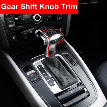 

Car Styling Real Carbon Fiber Gear Shift Knob Cover Trim Sticker Shifter For Audi A4L A5 A6L S6 A7 S7 Q5 Q7 2012-2018 Decoration