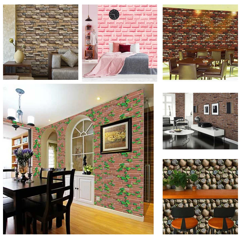 

3d Wallpaper Brick Self Adhesive Brick Wallpaper for Walls Decor Wall Paper Rolls for Bedroom Living Room Wall Brick 45x100cm