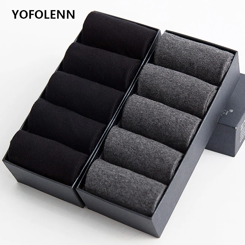 5/10 Pairs/Lot Men's Cotton Socks Plus Size Black Business Men Socks Breathable Spring Summer Autumn for Male Eur Size(39-48)
