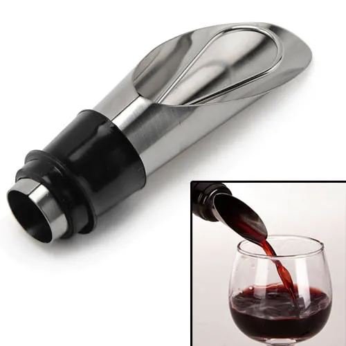 Stainless Steel Bottle Wine Pourer and Wine stopper 2PCS set Wine