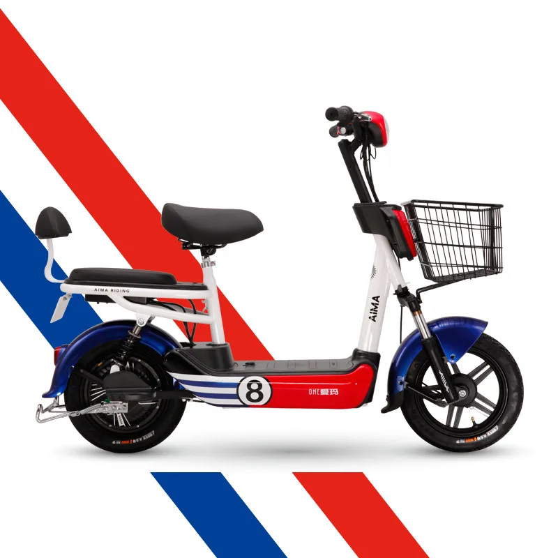 Hcgwork Aima Happy-shop литиевый электрический скутер мотоцикл Ebike 48v12ah удобный свет большая корзина для покупок