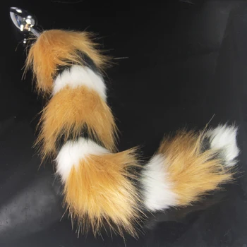 bdSM Dog Fox Tail Anal Plug sexy Toys Metal Fake Furry Butt Plug BDSM Flirt Anus Plug For Women role Games Product For Couples 5
