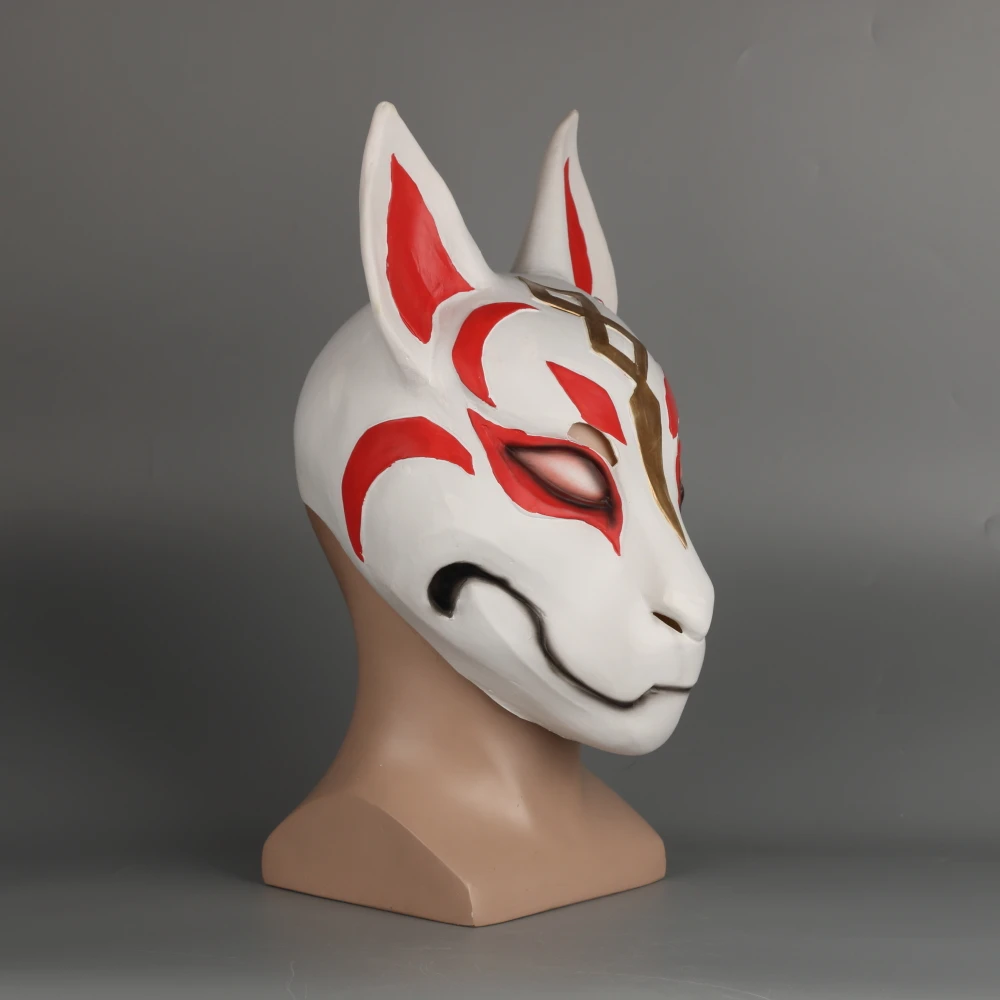 2018 Game Drift Mask Fox kitsune Animal Full Head Mask Adult Unisex Masquerade Helmet Props Party Halloween Fancy Dress (31)